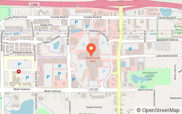 Map showing At The Pier Arcade in Maplewood, MN