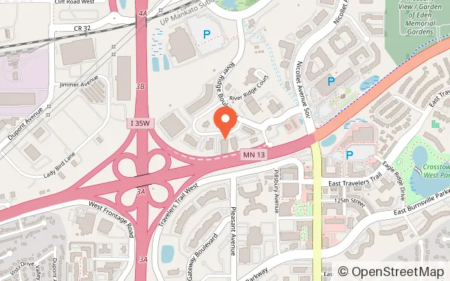 Map showing Skateville Family Rollerskating Center in Burnsville, MN
