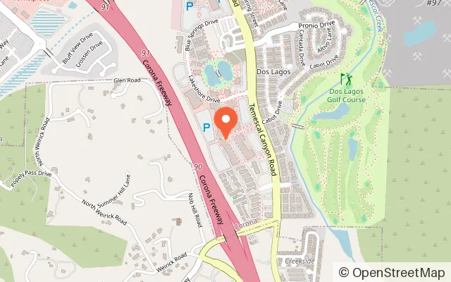 Map showing Odyssey VR in Corona, CA
