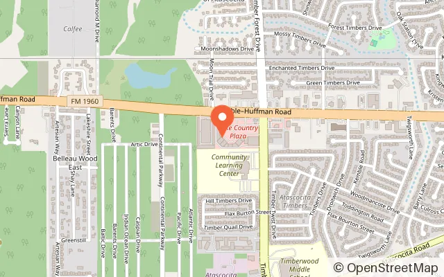 Map showing Kanga's Indoor Playcenter & Cafe Atascocita in Humble, TX