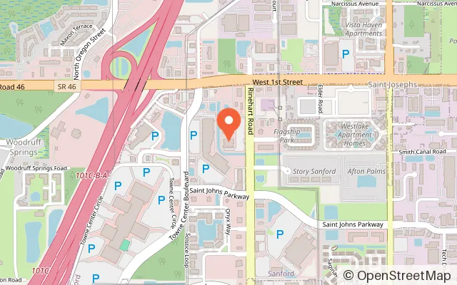 Map showing Altitude Trampoline Park in Sanford, FL