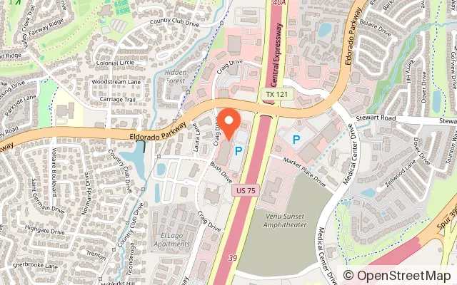 Map showing Panda Playhouse in McKinney, TX
