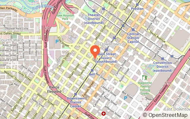 Map showing Main Street Indoor Park in Houston, TX