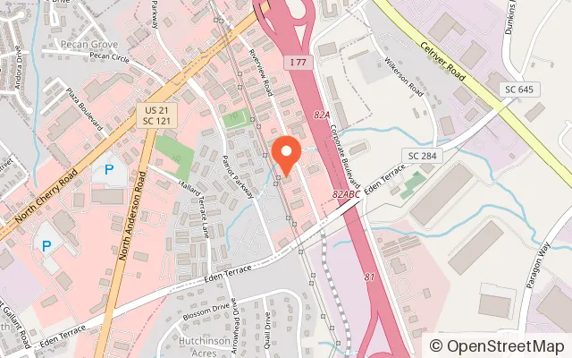 Map showing PlayTopia Indoor Playground in Rock Hill, SC