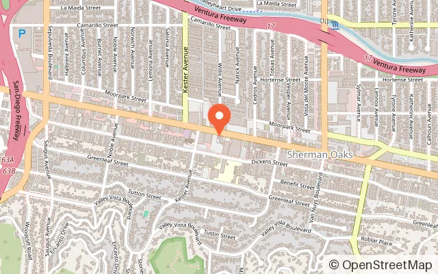 Map showing Alice Kids Playroom in Sherman Oaks, CA