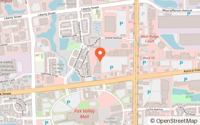 Map showing Kiddy Club Playground & Sandbox in Aurora, IL