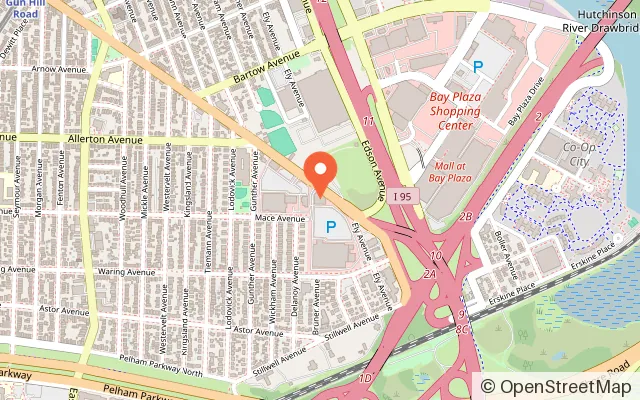 Map showing Chuck E. Cheese in Bronx, NY