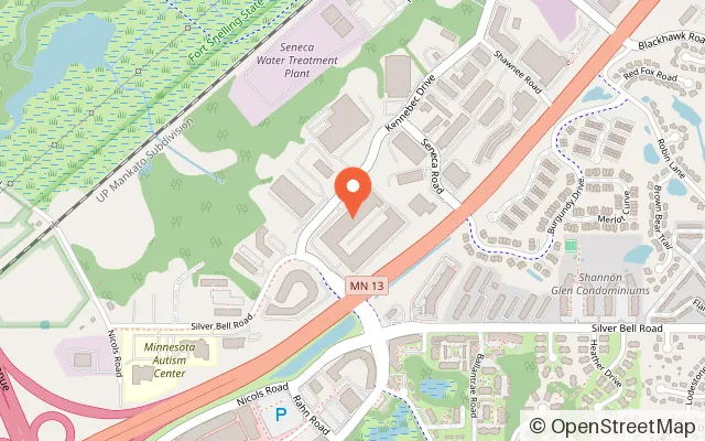 Map showing Sky Zone Trampoline Park in Eagan, MN