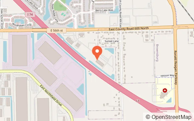 Map showing The Hideout in Brownsburg, IN