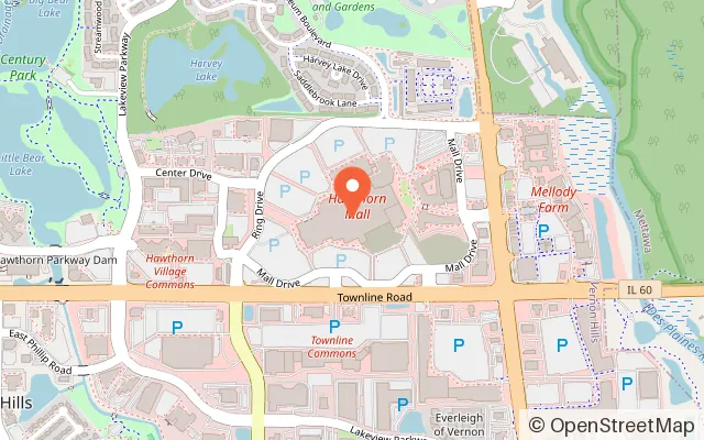 Map showing Hologram Zoo Illinois in Vernon Hills, IL