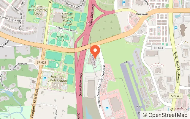 Map showing ION: The Rinks At Compass Creek in Leesburg, VA