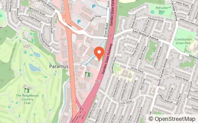 Map showing Humdingers in Paramus, NJ