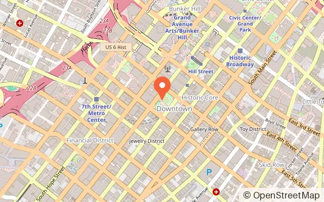 Map showing Holiday Ice Rink in Los Angeles, CA