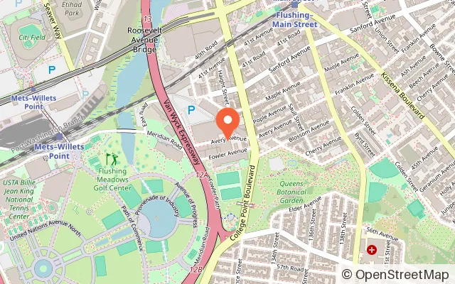 Map showing Rainbow Castle Indoor Playground in Flushing, NY