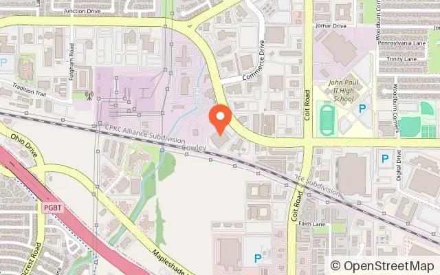 Map showing Starcenter Community Ice Rink Plano in Plano, TX