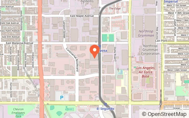Map showing Toyota Sports Performance Center in El Segundo, CA
