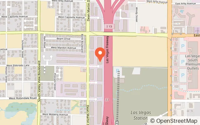 Map showing Sky Zone Trampoline Park in Las Vegas, NV