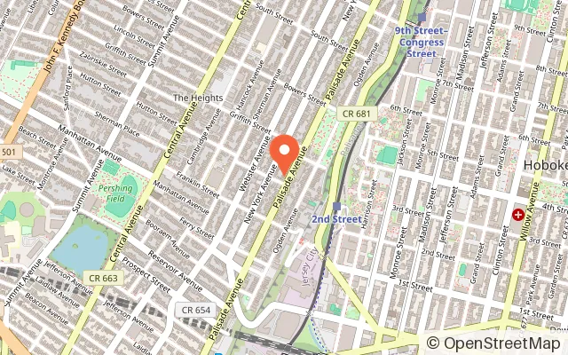 Map showing Spark Place in Jersey City, NJ