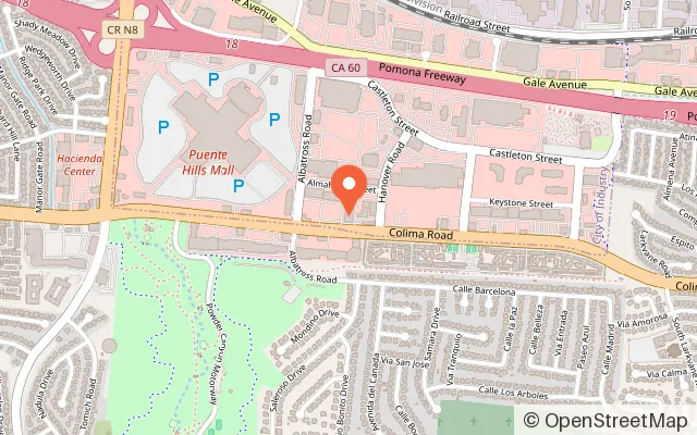 Map showing Chuck E. Cheese in City of Industry, CA