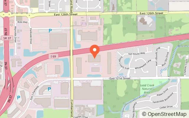 Map showing K1 Speed Indianapolis in Fishers, IN