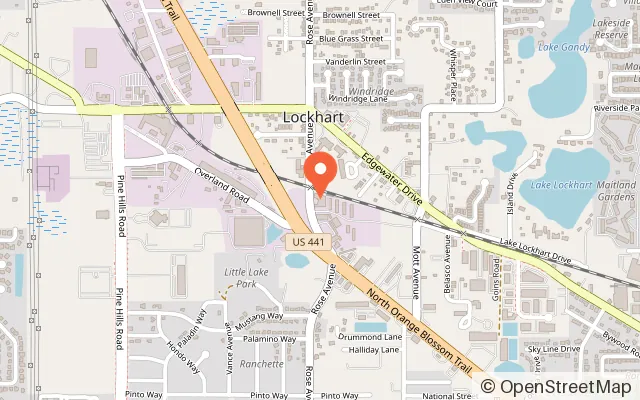 Map showing Orlando Paintball in Orlando, FL