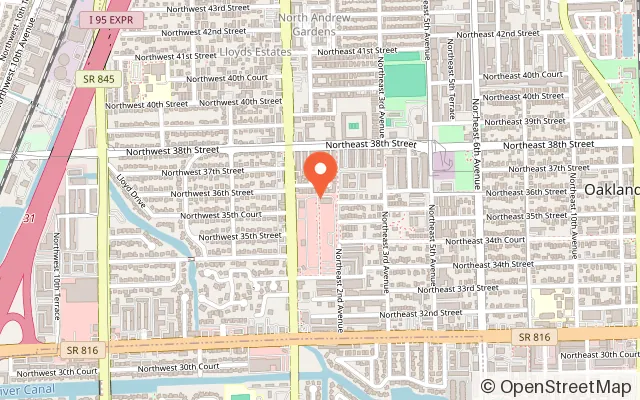Map showing projectROCK in Oakland Park, FL