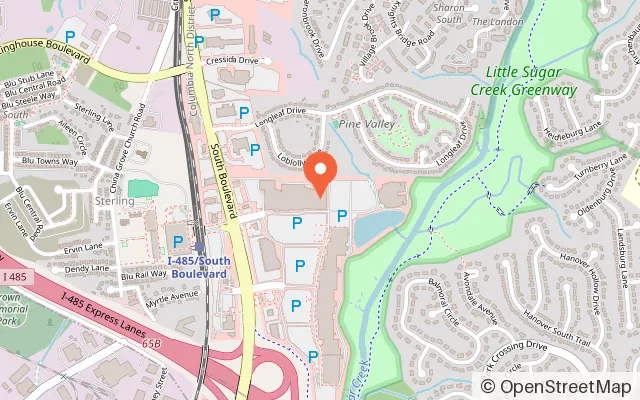 Map showing Slick City Action Park in Charlotte, NC