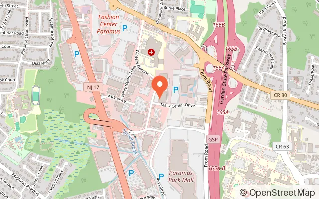 Map showing Jumpin Jax in Paramus, NJ