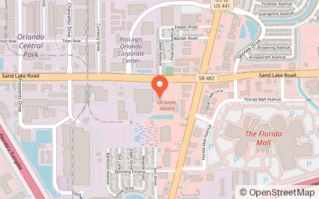 Map showing Central Rock Gym - Orlando in Orlando, FL