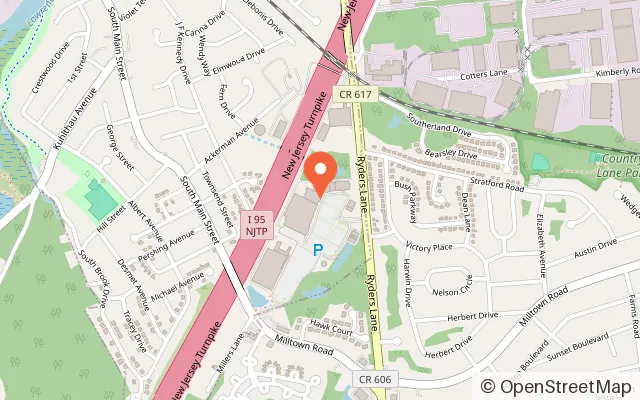 Map showing Urban Air Trampoline and Adventure Park in Milltown, NJ
