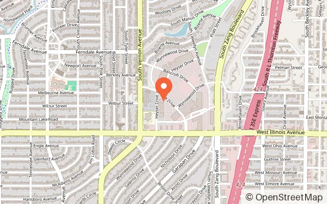 Map showing Kids Empire Dallas Wynnewood in Dallas, TX