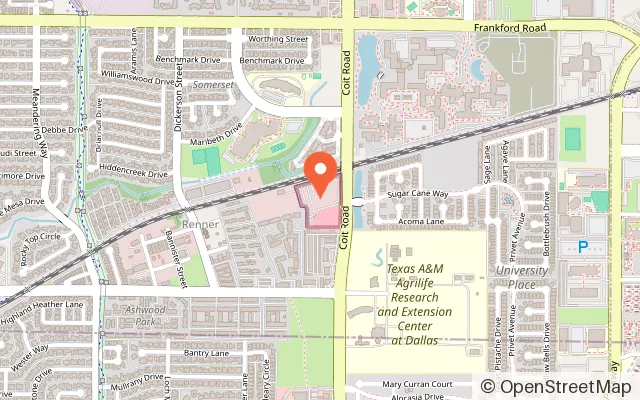 Map showing Adventure Landing Dallas in Dallas, TX