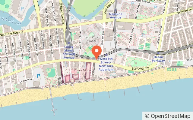 Map showing Fun Island Playground in Brooklyn, NY