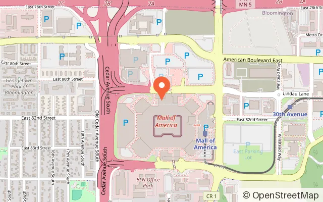 Map showing DUCK! in Bloomington, MN