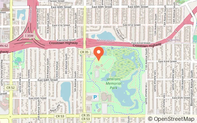 Map showing Wheel Fun Rentals Mini Golf in Richfield, MN