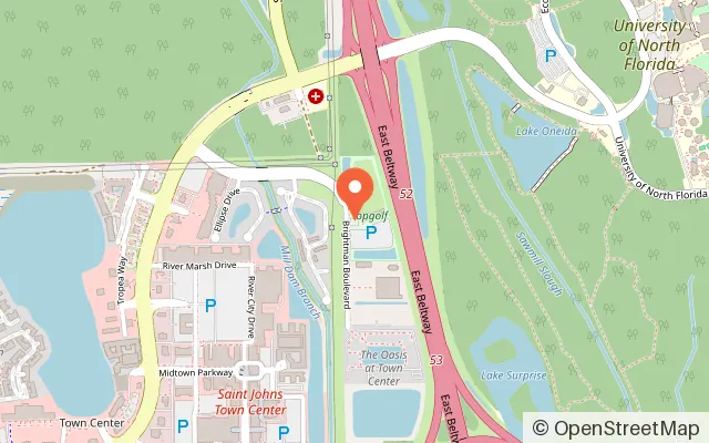 Map showing Mini Golf Course in Jacksonville, FL