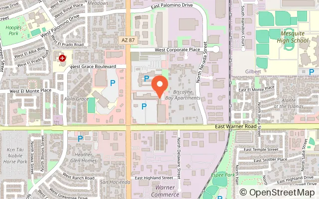 Map showing Discovery Cafe Kids in Chandler, AZ