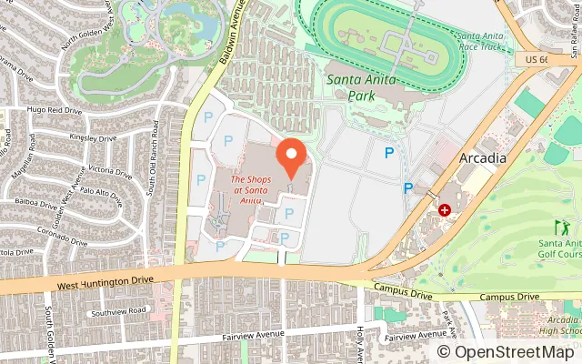 Map showing FUNBOX ARCADIA in Arcadia, CA