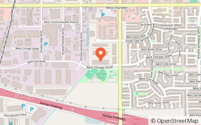 Map showing Rush Extreme in Chandler, AZ