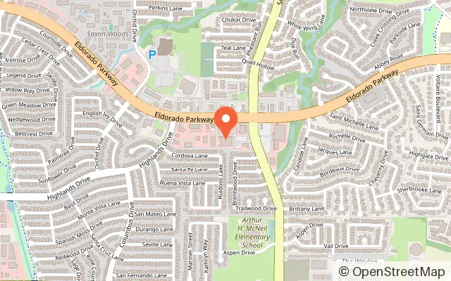 Map showing Escapology Escape Rooms McKinney in McKinney, TX