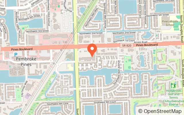 Map showing Bloom & Play Indoor Playground in Pembroke Pines, FL