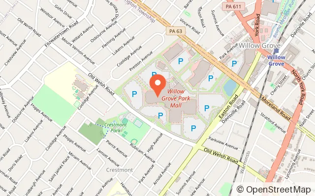 Map showing Ship To Fun in Willow Grove, PA