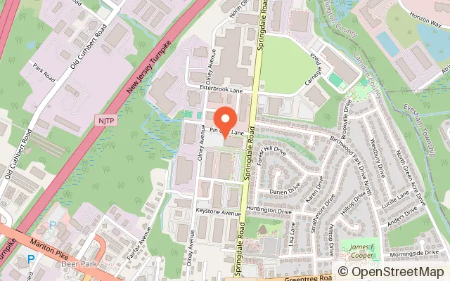 Map showing Monster Mini Golf Cherry Hill in Cherry Hill Township, NJ