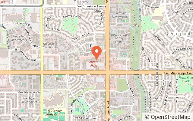 Map showing Nickel-A-Play in Aurora, CO