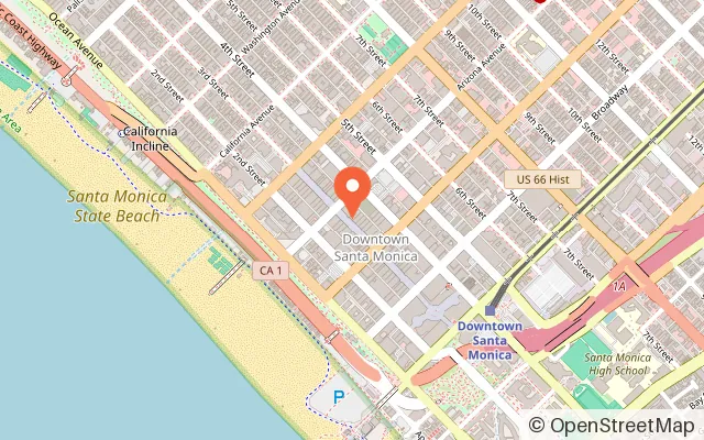 Map showing Holey Moley Golf Club Santa Monica in Santa Monica, CA
