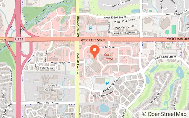Map showing Dave & Buster's Overland Park in Overland Park, KS
