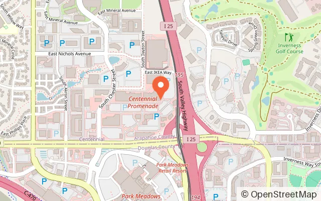 Map showing Movement Centennial in Centennial, CO