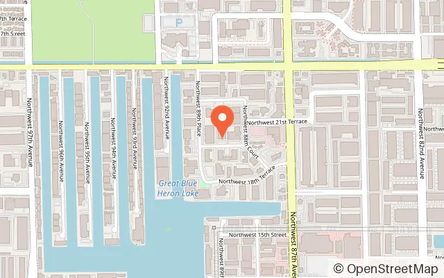 Map showing MegaJump Doral Trampoline Park and Laser Tag in Doral, FL