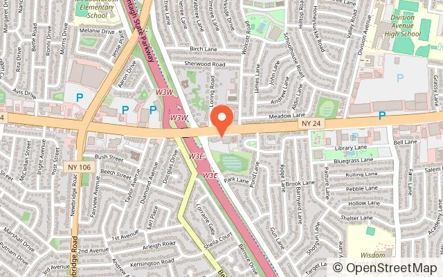 Map showing Laser Bounce Long Island in Levittown, NY