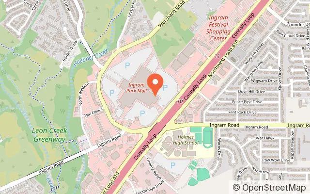 Map showing Rush Maxx in San Antonio, TX